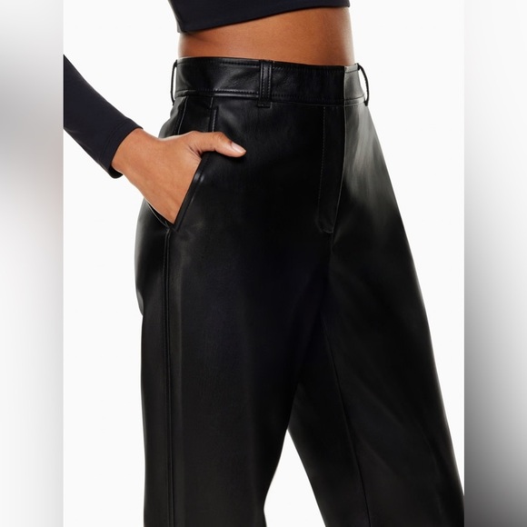 Aritzia Babaton Command Vegan Leather Pant in Black - 2 - Picture 2 of 16